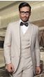 Statement Men's 3 Piece Wool Blend Outlet Suit - Solid Colors