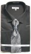 Daniel Ellissa Men's 100% Cotton French Cuff Shirt Set - Solid