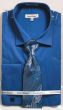 Daniel Ellissa Men's 100% Cotton French Cuff Shirt Set - Solid