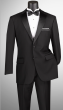 Vinci Men's 2 Piece Wool Feel Tuxedo - Adjustable Waistband