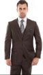 Tazio Men's 3 Piece Slim Fit Executive Suit - Peak Lapel