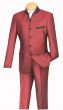 CCO Men's 2 Piece Slim Fit Nehru Outlet Suit - Sharkskin