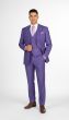 Purple Suit Mens 3 Piece Suit Peak Lapel