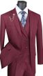 CCO Men's Outlet 3 Piece Wool Feel Classic Suit - Double Breasted Vest