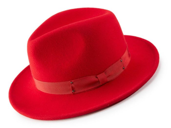 Montique Men's Fashion Wool Fedora Hat - Solid Color