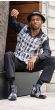 Montique Men's 2 Piece Long Sleeve Walking Suit - Abstract Windowpane