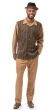 Montique Men's 2 Piece Long Sleeve Walking Suit - Weave Pattern