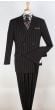 Apollo King Men's 2pc Double Breasted Suit - Pinstripe Suit