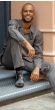 Montique Men's 2 Piece Long Sleeve Walking Suit - Tone on Tone Windowpane