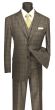 Vinci Men's 3 Piece Executive Suit - Double Breasted Vest