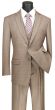 Vinci Men's 3 Piece Wool Feel Executive Suit - Big and Tall Sizing