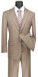 CCO Men's Outlet 3 Piece Wool Feel Executive Suit - Windowpane