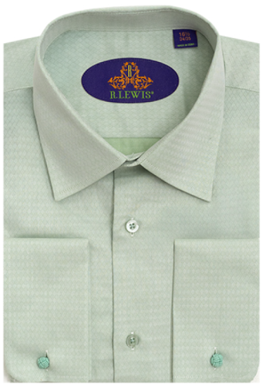 Sage Green Dress Shirt for Men French Cuff Shirts Cuff Links