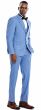 Tazio Men's 3 Piece Skinny Fit Suit - Tone on Tone Pinstripe