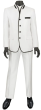 CCO Men's 2 Piece Slim Fit Nehru Outlet Suit - Sharkskin