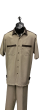 Dreams by Zacchi Men's Outlet Wide Leg 2 Piece Walking Suit - Two Tone Accents