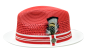 Bruno Capelo Men's Fedora Style Straw Hat - Accented Crown 