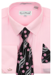 Karl Knox Men's French Cuff Shirt Set - Floral Dot