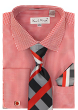 Karl Knox Men's French Cuff Shirt Set - Vibrant Stripes
