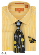 Karl Knox Men's French Cuff Shirt Set - Pinstripe