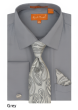 Karl Knox Men's French Cuff Shirt Set - Vibrant Jacquard