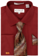 Karl Knox Men's French Cuff Fashion Shirt Set - Bold Jacquard Tie