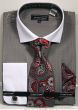Avanti Uomo Men's Outlet French Cuff Dress Shirt Set - Textured Solid