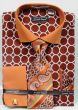 Avanti Uomo Men's Outlet French Cuff Dress Shirt Set - Printed Pattern