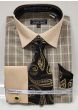 Black Men Shirts Windowpane Plaid Fabric