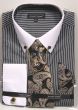 Avanti Uomo Men's Outlet French Cuff Shirt Set - Fashion Collar Chain