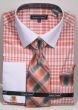 Avanti Uomo Men's French Cuff Shirt Set - Plaid Pattern