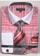 Avanti Uomo Men's French Cuff Shirt Set - Plaid Pattern