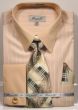 Fratello Men's French Cuff Dress Shirt Set - Pinstripe Shirt