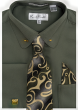 Karl Knox Men's French Cuff Fashion Shirt Set - Collar Bar