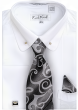 Karl Knox Men's French Cuff Fashion Shirt Set - Collar Bar