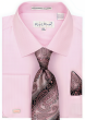 Karl Knox Men's French Cuff Fashion Shirt Set - Bold Jacquard Tie