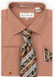 Karl Knox Men's French Cuff Fashion Shirt Set - Checker