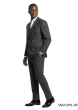 Charcoal Pinstripe Suits Modern Fit Suits for Men Double Breasted Suit