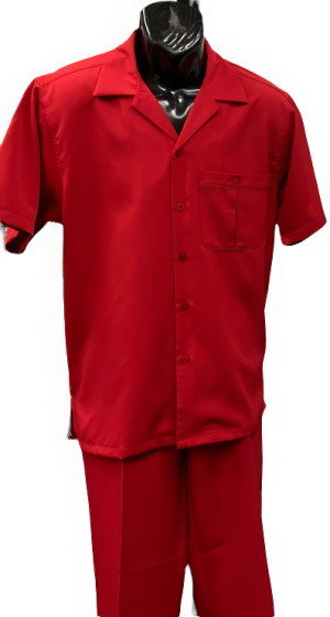 CCO Men's 2 Piece Wide Leg Walking Suit - Chest Pocket