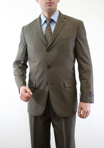 Tazio Men's 2 Piece Executive Suit - Tone on Tone Pinstripe