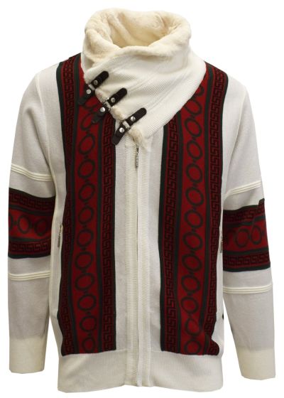 Silversilk Men's Sweater - Circle Dot Pattern