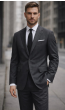 Grey Pinstripe Suit 2 Piece Suits for Men Single Breasted Jacket