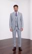 Grey Suit 3 Piece Suits for Men Peak Lapel Double Breasted Vest