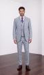 Statement Men's Outlet 3 Piece 100% Wool Wide Leg Suit- Windowpane Plaid