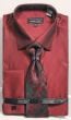 Avanti Uomo Men's French Cuff Shirt Set - Metallic Look
