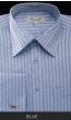 Fratello Men's Outlet French Cuff Dress Shirt - Herringbone Stripe