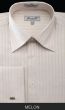 Fratello Men's Outlet French Cuff Dress Shirt - Herringbone Stripe