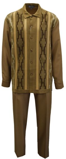 Silversilk Men's 2 Piece Long Sleeve Walking Suit - Chain Pattern