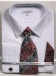 Daniel Ellissa Men's French Cuff Shirt Set - Stylish Mini Pattern