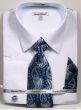 Daniel Ellissa Men's French Cuff Shirt Set - Stylish Mini Pattern